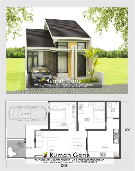 Rumah 6x6 sederhana 
