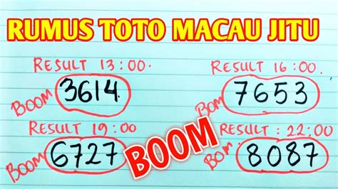 Rumus jitu 100 toto macau  Result Togel macau 4D 2023