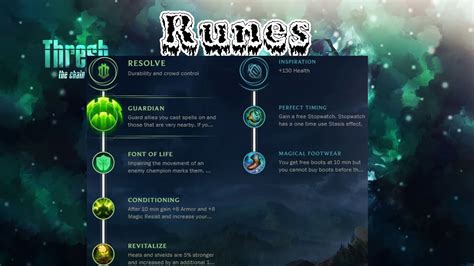 Runas thres  I was playing thresh when he was op to rush 45 cdr