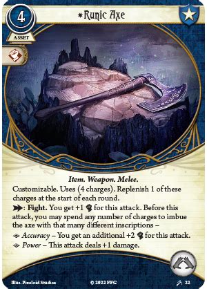 Runic axe arkham horror  You need ways to deal with the enemies efficiently to get time to do what you need to do