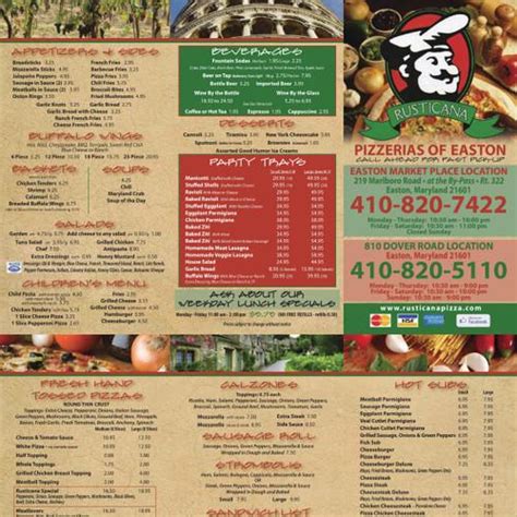 Rusticana cambridge md menu  Call us at (410) 228-9007