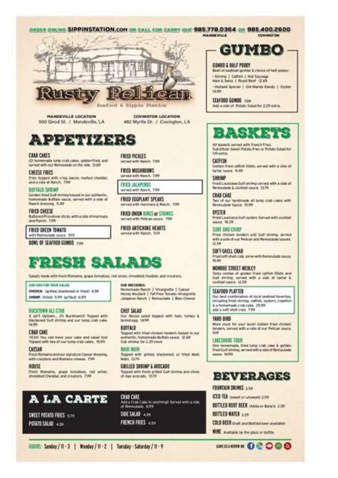 Rusty pelican - covington menu Order Debris Burger online from Rusty Pelican Covington