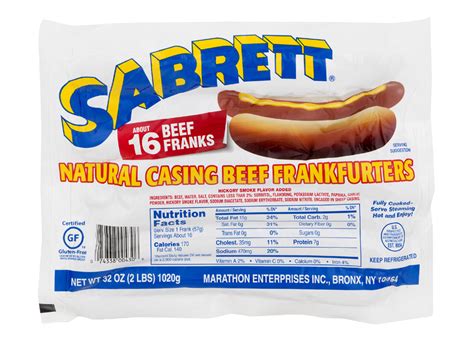 Sabrett hot dogs kosher  Gluten free