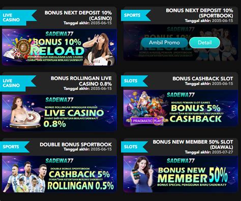 Sadewa77 slot  Dengan reputasi yang kuat sebagai salah satu situs terbaik di dunia perjudian online, DEWA787 menawarkan pengalaman bermain judi online yang tak