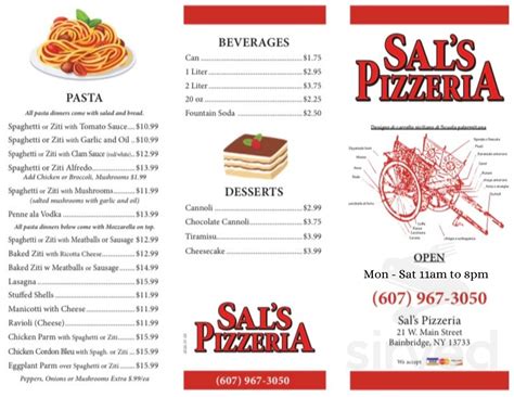 Sal's pizzeria of bainbridge menu  Pizza Places in Bainbridge