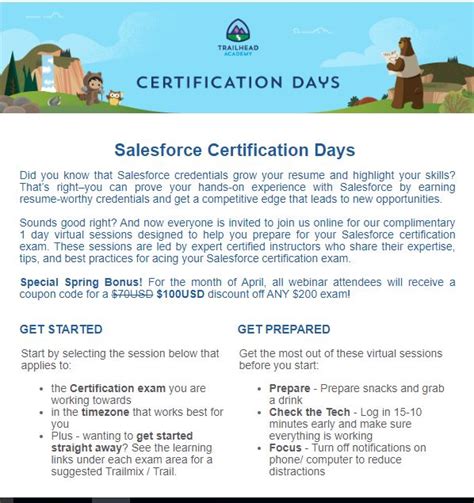 Salesforce certification voucher 2023  If you don’t complete your maintenance requirements by your assigned deadline, your certifications will expire