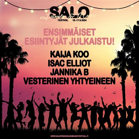Salo friends & music festival jj`s bbq-vip lauantai liput  99 €)! 👏