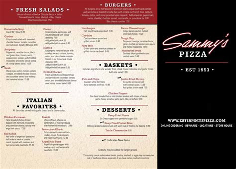 Sammy s pizza manteno menu  JOSEPH PARISH 207 S