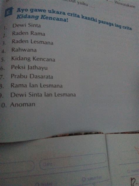 Sapa sejatine klana mudha asmara iku 5) Apa sebab panglamare Kleting Kuning ditampa Andhe-Andhe Lumut? 6) Sapa sejatine Klana Mudha Asmara iku? 7) Apa sebabe Klana Mudha Asmara seda? 8) Apa pitutur/ pesan moral kang bisa kita tuladhani saka isine crita kethoprak? 9) Sapa sejatine Andhe-Andhe Lumut lan Kleting Kuning kuwi?Nggawa watu wadhahe kerdhus,ngguya ngguyu bar