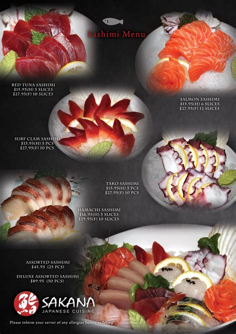 Sashimi express clovis menu  $ 129