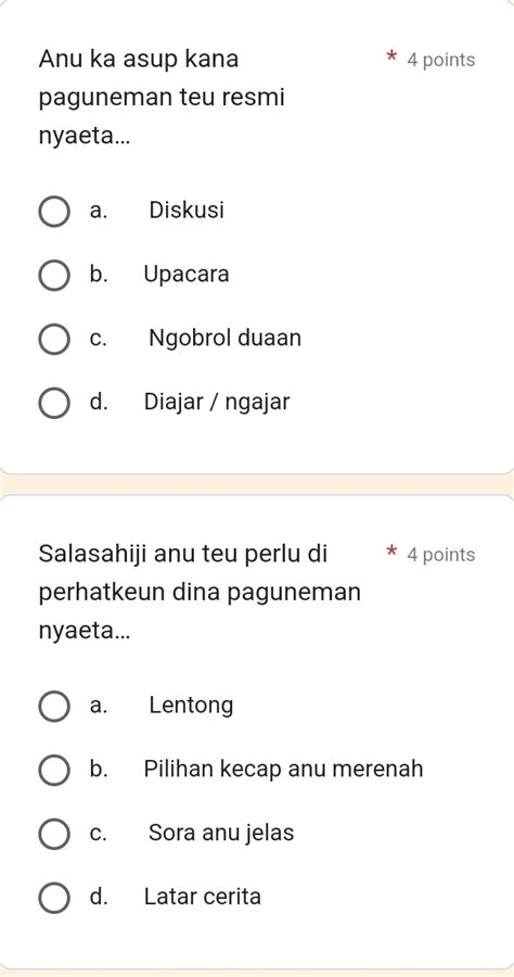 Sato anu sukuna dua (biasana nu sukuna dua) atawa kuku sato suku opat nu beulah dua (sapi, munding, embé, domba jsté)