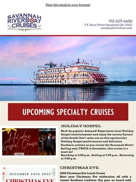 Savannah riverboat cruise military discount  The military discount for Riverboat Twilight will be released shortly