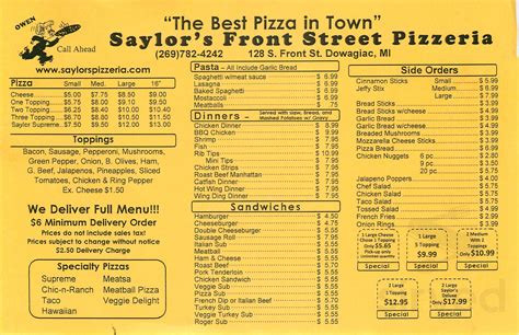 Saylor's pizza dowagiac  5