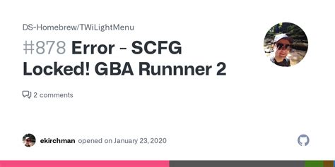 Scfg locked gba runner  I can't recall if that's normal for gba games