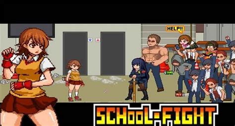 School dot fight hentai game  5