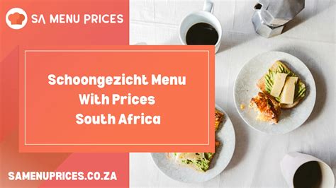 Schoongezicht menu and prices 2023 specials m