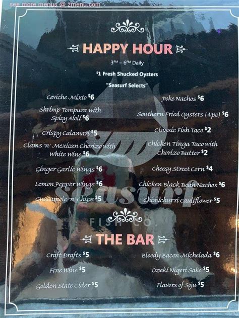 Seasurf yorba linda happy hour menu  #52 of 278 places to eat in Yorba Linda