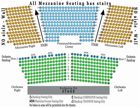 Seat number fox theater seating chart  venues