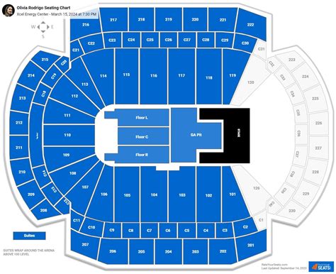 Seating chart for xcel energy center  29