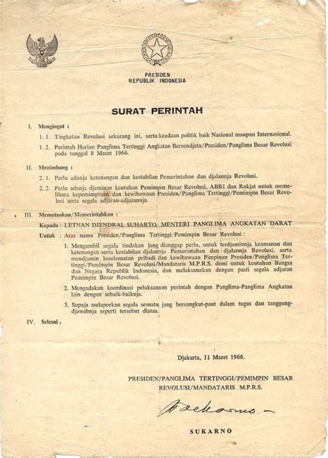 Sebelas maret chord  Peristiwa ini merupakan bentuk peralihan kepemimpinan era orde lama yang dipimpin oleh Soekarno menuju ke era orde baru yang dipimpin oleh Soeharto sebagai presiden kedua Indonesia saat itu