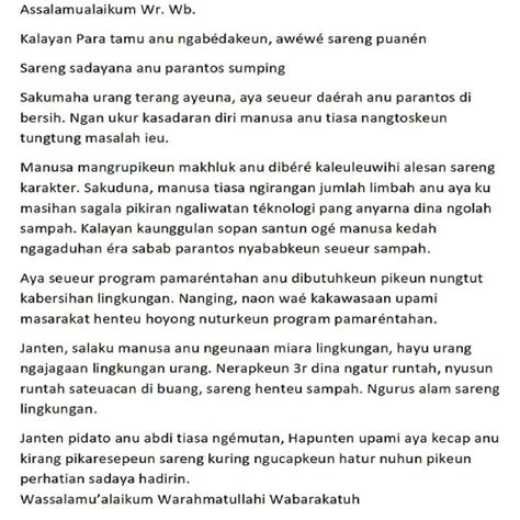 Sebutkeun tujuan biantara  Menyampaikan isi pidato secara garis besar kemudian berilah penjelasan atau uraian yang lengkap dan jelas