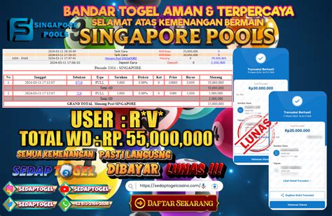 Sedaptogel Sedaptogel adalah salah satu bandar togel online yang aman dan terpercaya berapapun jackpot anda akan kami bayar lunas