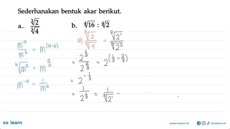 Sederhanakan akar 42  a