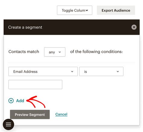 Segment conditions mailchimp  All the Segmenting OptionsNote: Email is required in a Mailchimp list so remember to add an email field to your form