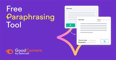 Semrush paraphrasing tool  Enrich your text with recommended keywords Add semantically related keywords to send positive signals to