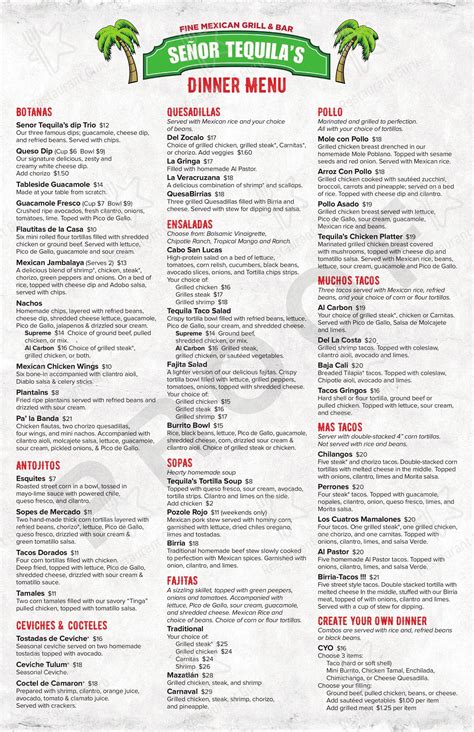 Senor tequila menu charleston sc  Senor Tequila has been a staple of Charleston, SC for years and our customers are like family