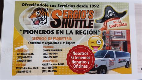Sergios shuttle tucson az  For many, the $12 shuttle is a reasonably priced service that helps connect them to medical care, but most importantly it helps reunite loved ones living on opposite sides of the border