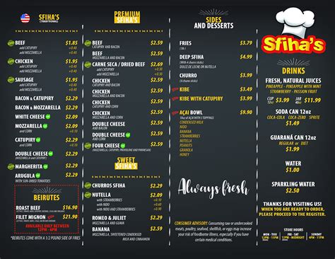 Sfihas international drive menu  A melhor Sfiharia de Orlando em 2 endereços : 6601 Old Winter Garden Rd ou 5640 International Dr