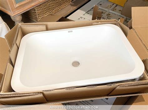 Shallow undermount bathroom sink 75-in x 15