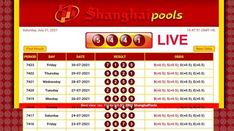 Shanghai lottery live draw m