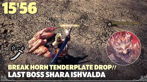 Shara ishvalda tender plate  Try to break the front legs to cause a flinch, then aim for 2x head break for those juicy tender plates