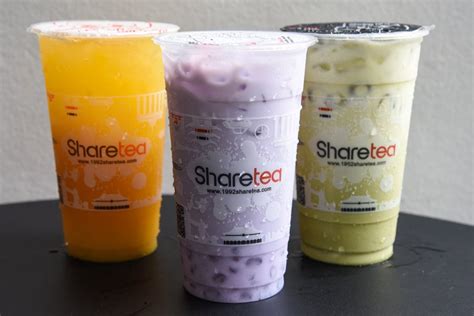 Sharetea pacific fair  Specialties: Sharetea is known for its authentic Bubble Tea (also called Boba Tea) with high quality ingredients shipped directly from Taiwan
