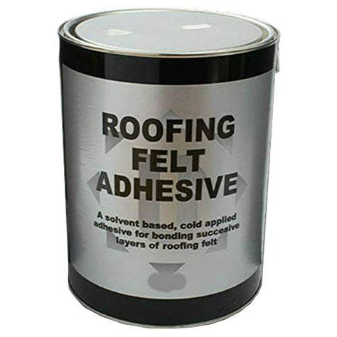 Shed felt adhesive  Whether you're working on a new roof or repairing an old one, this 5 L tub of adhesive will insulate the gaps and