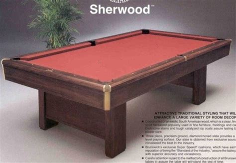 Sherwood by brunswick pool table  We’re sell as an entire packet where includes many accessories