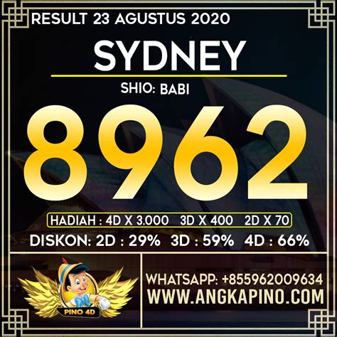 Shio berapa keluar sidney hari ini  23 rows Data Angka Pengeluaran Togel Sydney Sdy dan prediksi togel Sydney Sdy hari ini Semua hasil keluaran togel Sydney hari ini live Reslult DATA TOGEL SYDNEY SD PENGELUARAN ANGKA HARI INI Jika belum update COBA CEK DISINI