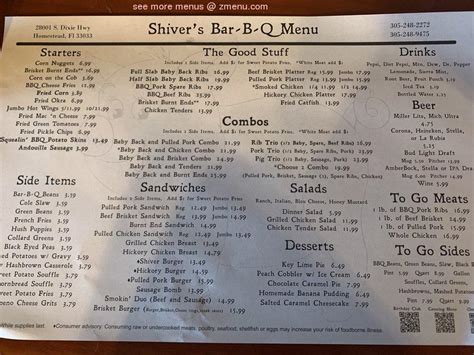 Shiver's bbq menu  Click the link below for Shiver’s BBQ menu