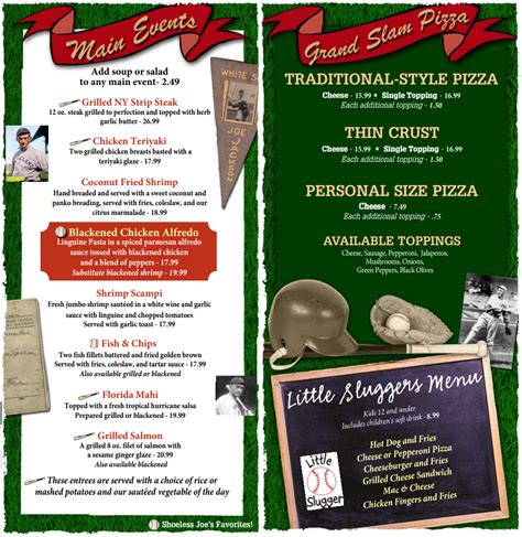 Shoeless joe's napanee menu  Or book now at one of our other 10018 great restaurants in Napanee