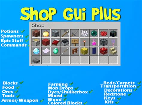 Shopguiplus  * Can be used with almost any plugin