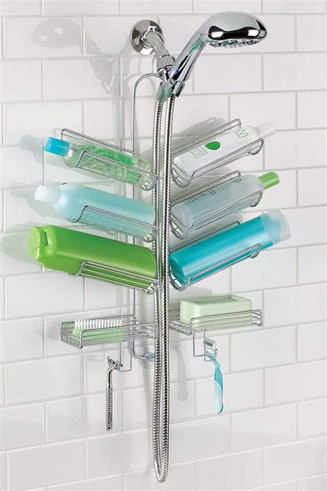 SWTYMIKI Hanging Shower Caddy, 3 Tier Rustproof Shower Organizer over Shower  Head with 16 Hooks & Dual Soap Holder, Large Capacity Shower Rack over the  Shower Head for Bathroom Shower Room