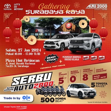 Showroom toyota kenjeran  Toyota Astra Customer care Layanan 24 Jam Telp : 0807-1-898-898 Email : [email protected]Kontak SEJAHTERA BUANA TRADA - KENJERAN - 9995 di Surabaya