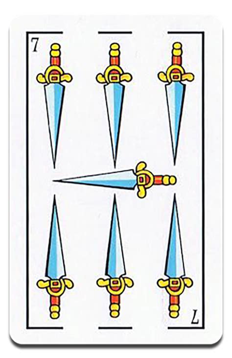 Significado de 7 de espadas baraja española  8 de Espadas: Algún peligro