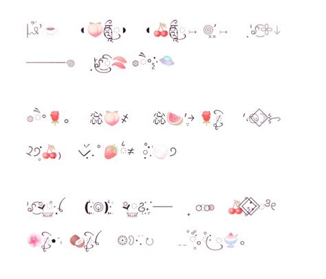 Simbolos aesthetic 🍑 ⋆｡⋆ ༶ ⋆˙⊹☁♡🦋 👙🍑🍆🍒🥵🥵a Emojis