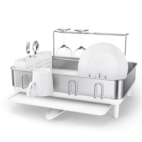 Songmics Dish Drying Rack, Stainless Steel Dish Rack With Rotatable Spout,  Drainboard, Fingerprint-resistant Dish Drainers For Kitchen Counter : Target
