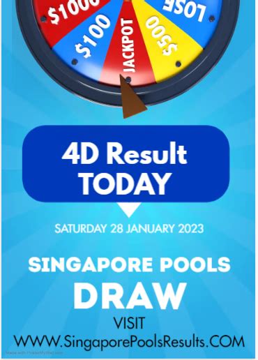 Singaporepools 4d results Players can check their 4D results on the Singapore Pools website, which provides a comprehensive list of the winning numbers for each draw