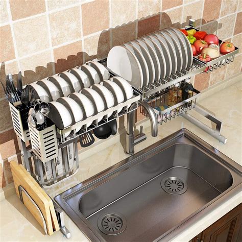 Seropy Roll Up Dish Drying Rack, Over The Sink Dish Drying Rack Kitchen  Rolling Dish Drainer, Foldable Sink Rack Mat Stainless Steel Wire Dish  Drying Rack for Kitchen Sink Counter (17.8''x11.8'')