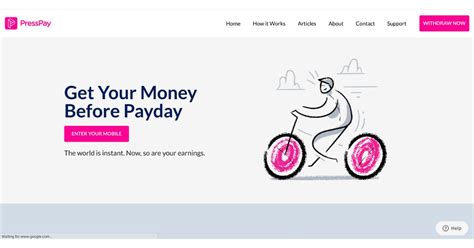 Sites like presspay  Access to your pay when you
